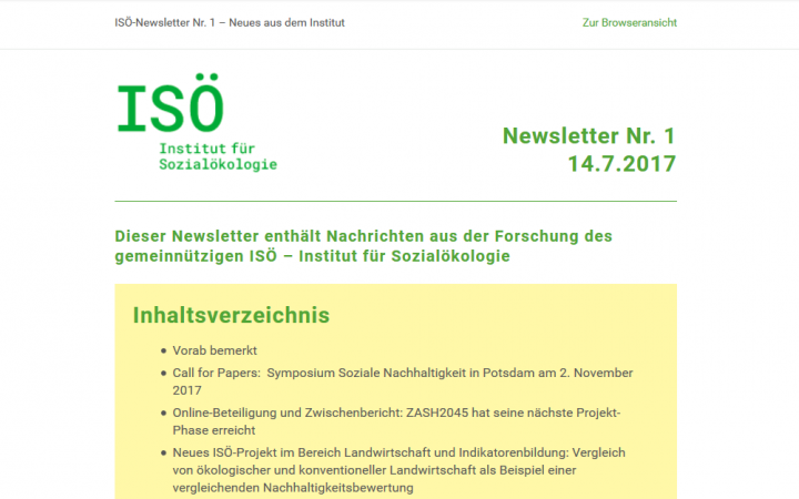 First ISÖ Newsletter published! 