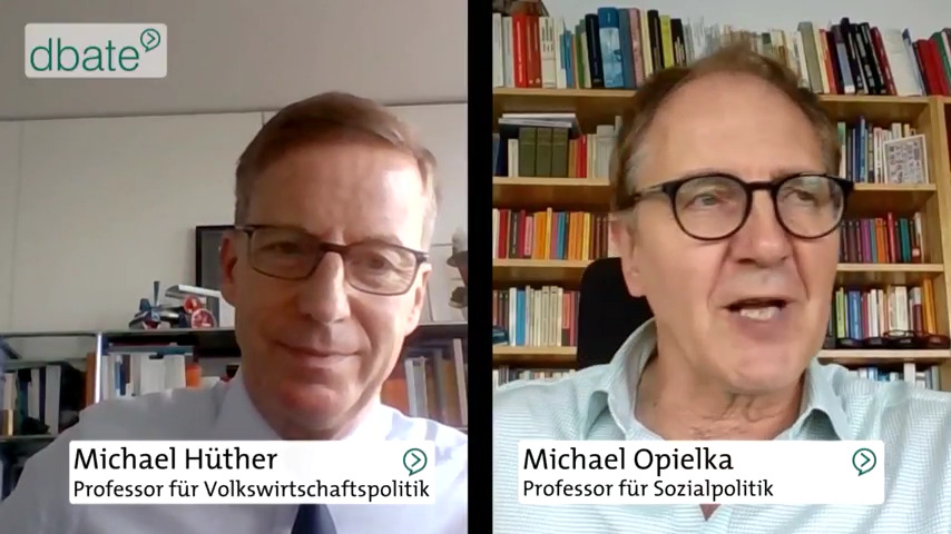 Grundeinkommen: Prof. Opielka und Prof. Hüther debattieren Pro und Contra (24.10.2017) 