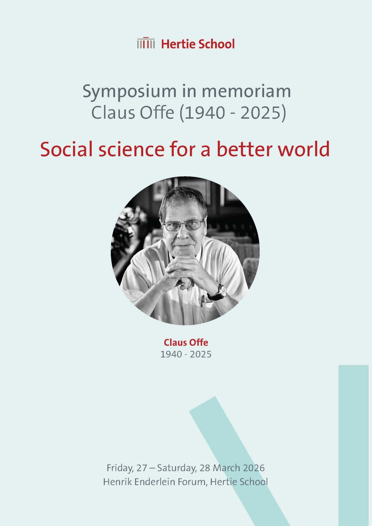 In memoriam Claus Offe: für eine bessere Welt 
