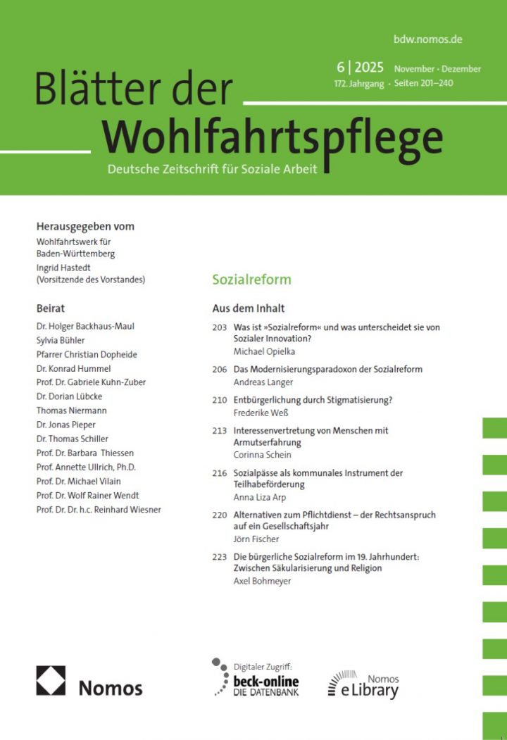 Michael Opielka, Was ist „Sozialreform“ und was unterscheidet sie von Sozialer Innovation? (2025) 