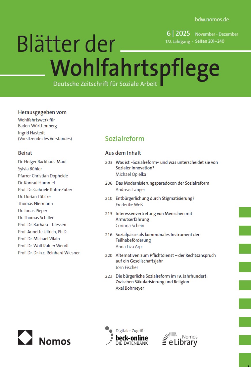 Michael Opielka, Was ist „Sozialreform“ und was unterscheidet sie von Sozialer Innovation? (2025) 