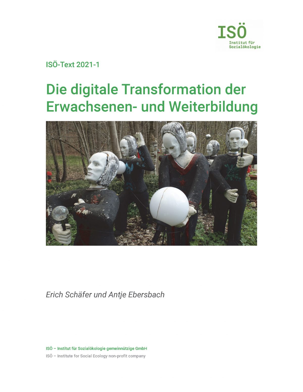 Erich Schäfer/Antje Ebersbach, Die digitale Transformation der Erwachsenen- und Weiterbildung (ISÖ-Text 2021-1) 